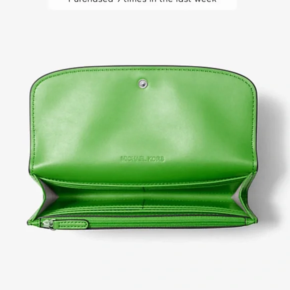 Michael Kors Hamilton Large Leather Flap Continental Wallet
Jungle Green… - Picture 2 of 16